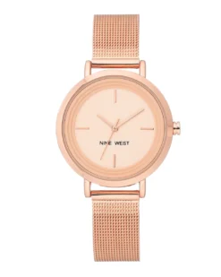 Nine West Watches Minimalist Mesh Bracelet Watch