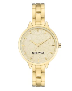 Nine West Watches Floral Dial Bracelet Watch