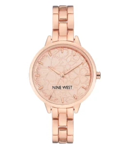 Nine West Watches Floral Dial Bracelet Watch