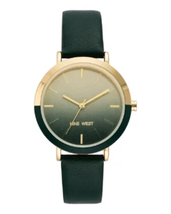 Nine West Watches Two-Tone Bezel Strap Watch