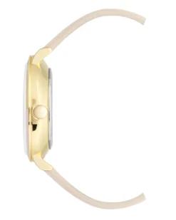Nine West Watches Two-Tone Bezel Strap Watch