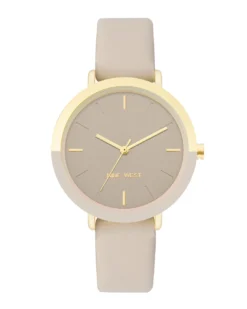 Nine West Watches Two-Tone Bezel Strap Watch