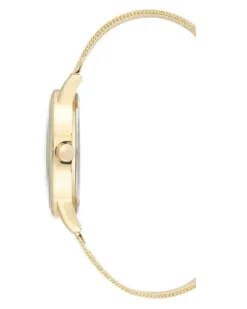 Nine West Watches Floral Dial Mesh Bracelet Watch