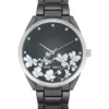 Nine West Watches Floral Dial Metal Bracelet Watch