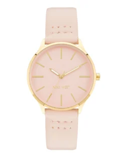 Nine West Watches Stitched Strap Watch