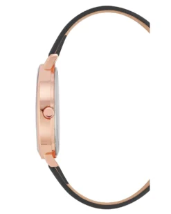 Nine West Watches Floral Dial Smooth Strap Watch