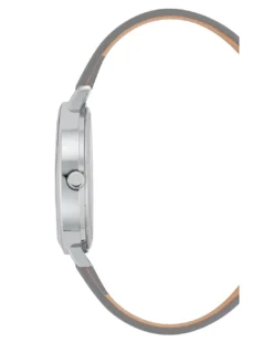 Nine West Watches Floral Dial Smooth Strap Watch