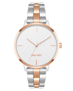 Nine West Watches Embossed Patterned Dial Watch