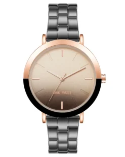 Nine West Watches Two-Tone Bezel Bracelet Watch