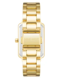 Nine West Watches Rectangular Textured Dial Bracelet Watch
