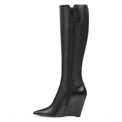 Nine West Varin Wide Calf Wedge Boots Boots & Booties
