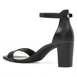 Nine West Pruce Ankle Strap Block Heel Sandals Shoes