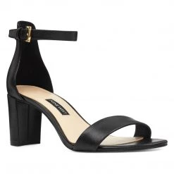 Nine West Pruce Ankle Strap Block Heel Sandals Shoes