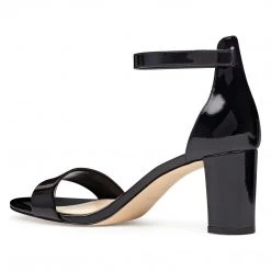 Nine West Pruce Ankle Strap Block Heel Sandals Shoes