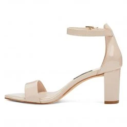 Nine West Heels Pruce Ankle Strap Block Heel Sandals