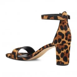 Nine West Heels Pruce Ankle Strap Block Heel Sandals