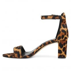 Nine West Heels Pruce Ankle Strap Block Heel Sandals