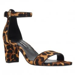 Nine West Heels Pruce Ankle Strap Block Heel Sandals