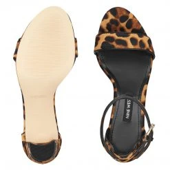 Nine West Heels Pruce Ankle Strap Block Heel Sandals