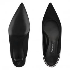 Nine West Heels Quassin Embellished Slingback Pumps