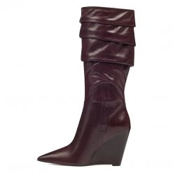 Nine West Boots & Booties Vernese Scrunched Wedge Boots 11 Nine West Boots & Booties Vernese Scrunched Wedge Boots