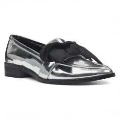 Nine West Weeping Bow Loafers Metallic Mindset