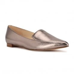 Nine West Abay Smoking Flats Metallic Mindset