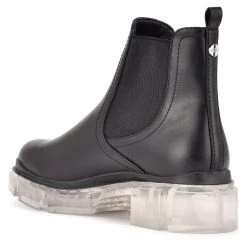 Nine West Abra Chelsea Lug Sole Booties In The Clear