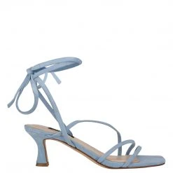 Nine West Lace It Up Agnes Ankle Wrap Heeled Sandal