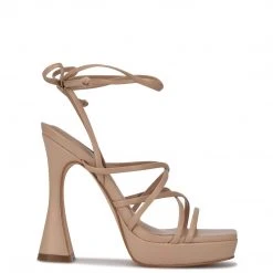 Nine West Lace It Up Ailey Ankle Wrap Platform Sandals