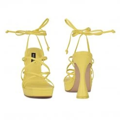 Nine West Lace It Up Ailey Ankle Wrap Platform Sandals