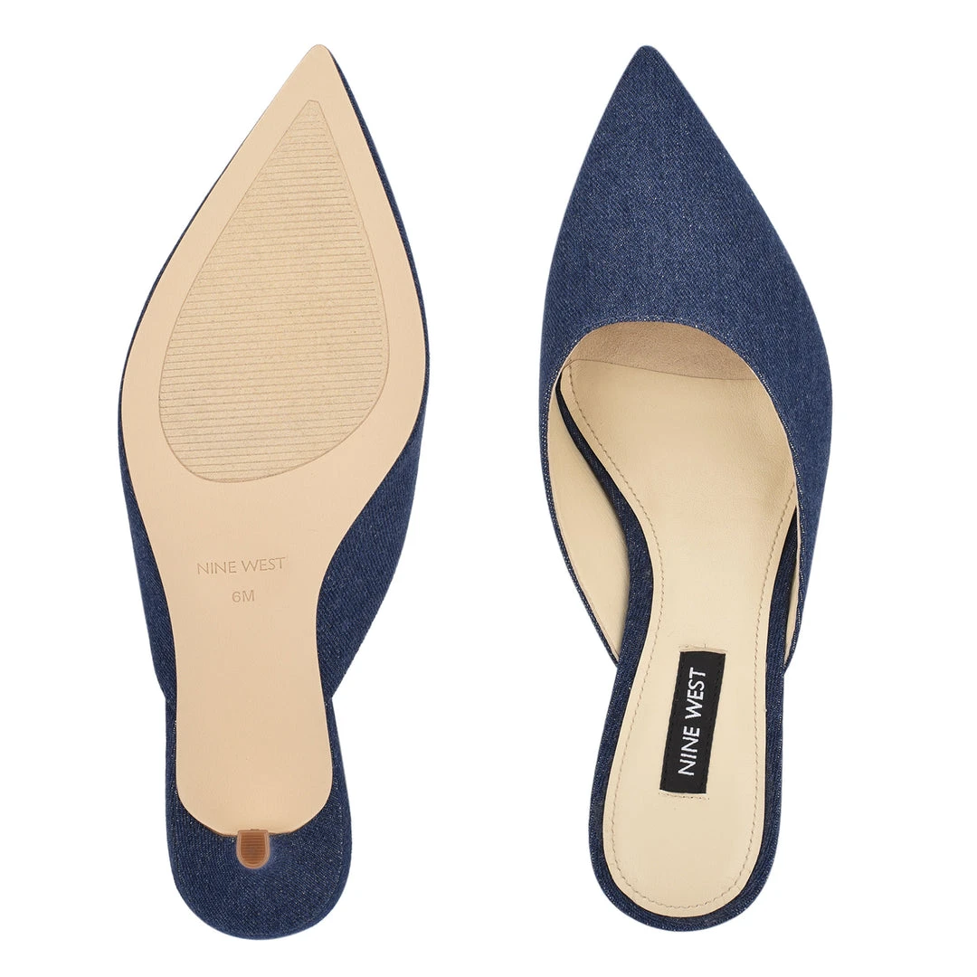 Nine West Ali Pointy Toe Mules Heels 8 Nine West Ali Pointy Toe Mules Heels