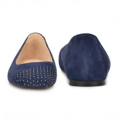 Nine West Shoes Aloha Studded Square-Toe Flats 5 Nine West Shoes Aloha Studded Square-Toe Flats