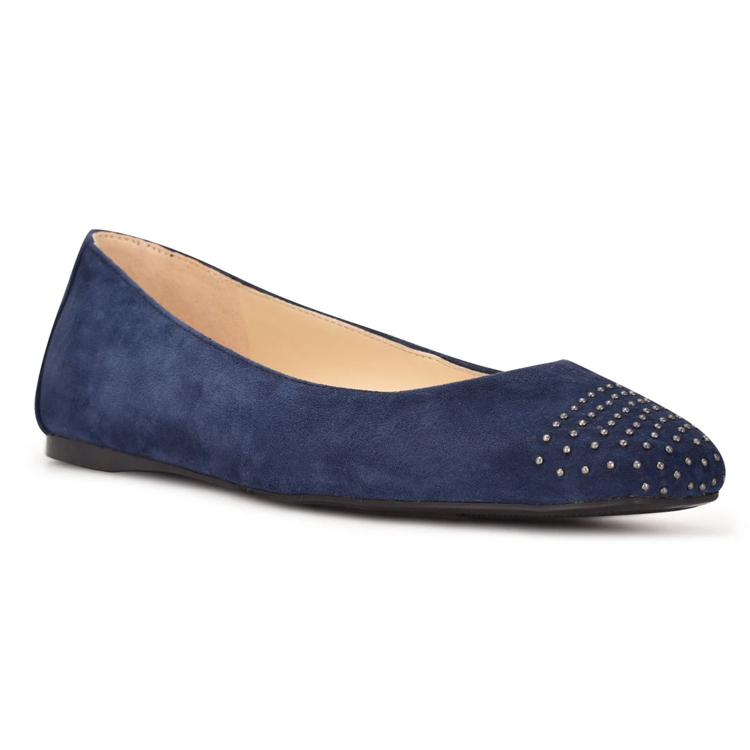 Nine West Shoes Aloha Studded Square-Toe Flats Nine West Shoes Aloha Studded Square-Toe Flats