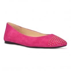 Nine West Aloha Studded Square-Toe Flats Color Pop