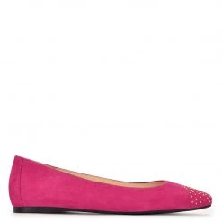 Nine West Aloha Studded Square-Toe Flats Color Pop