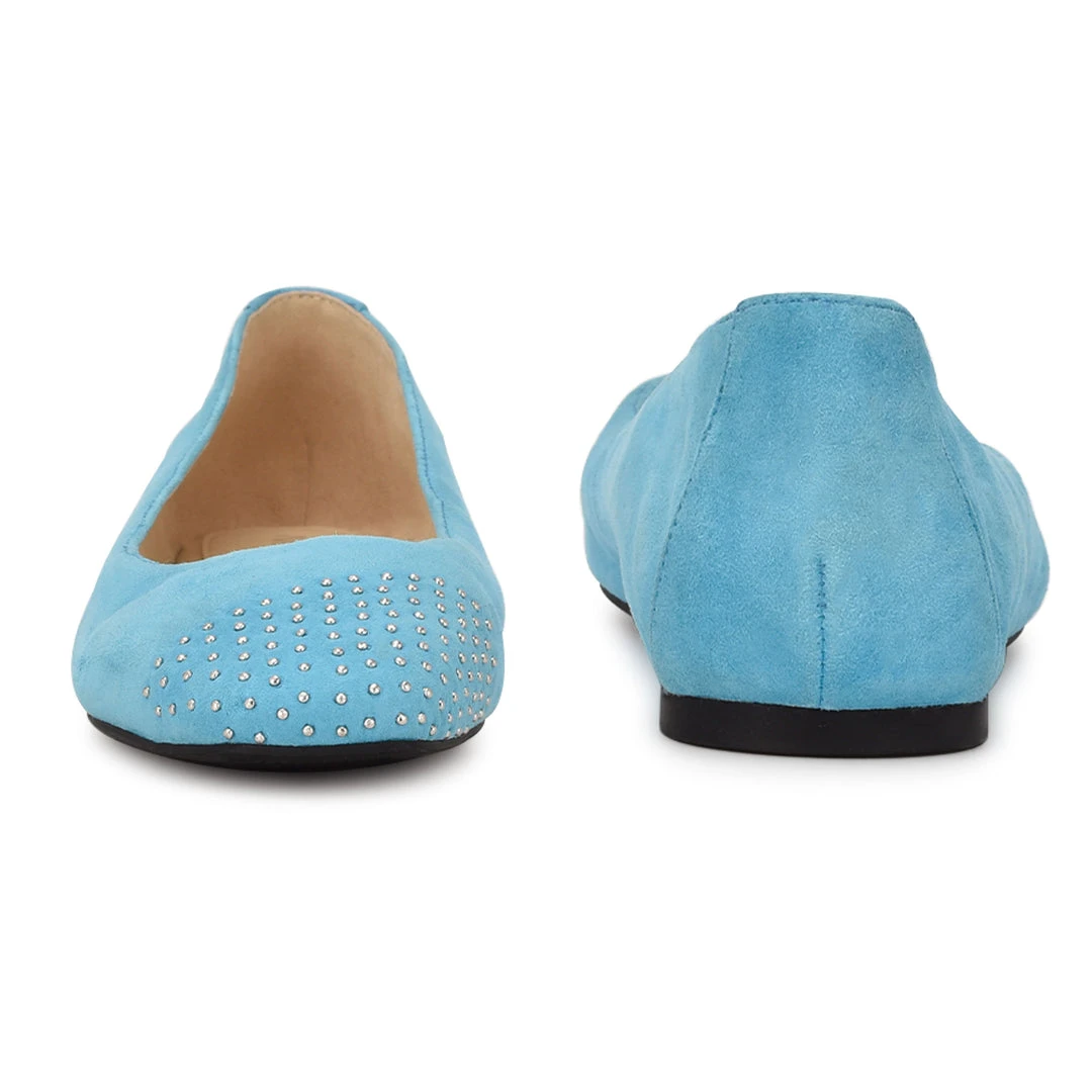 Nine West Aloha Studded Square-Toe Flats Color Pop 6 Nine West Aloha Studded Square-Toe Flats Color Pop