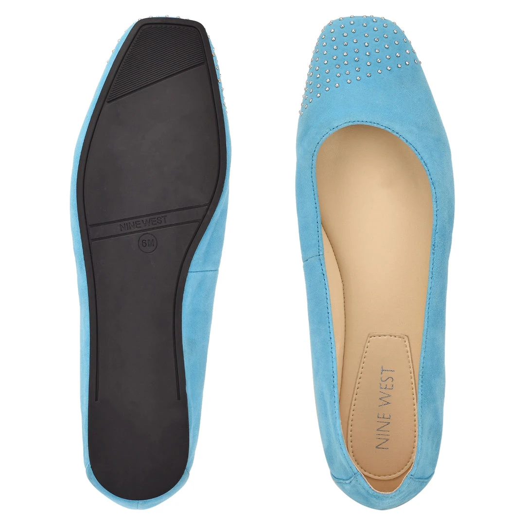 Nine West Aloha Studded Square-Toe Flats Color Pop 7 Nine West Aloha Studded Square-Toe Flats Color Pop