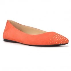 Nine West Aloha Studded Square-Toe Flats Color Pop