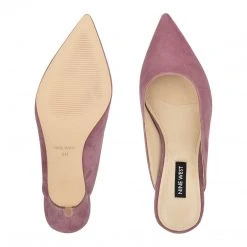 Nine West Angle Pointy Toe Mules Heels
