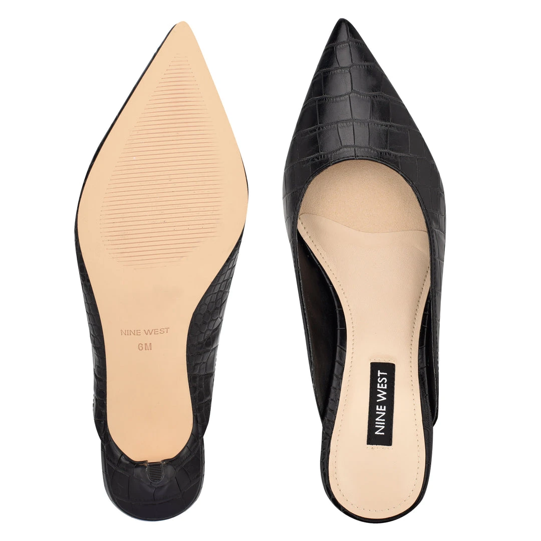 Nine West Angle Pointy Toe Mules Heels 7 Nine West Angle Pointy Toe Mules Heels