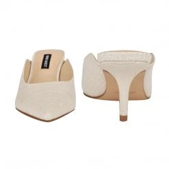 Nine West Angle Pointy Toe Mules Heels 10 Nine West Angle Pointy Toe Mules Heels