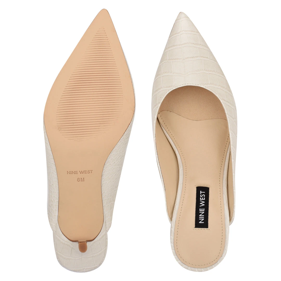 Nine West Angle Pointy Toe Mules Heels 7 Nine West Angle Pointy Toe Mules Heels
