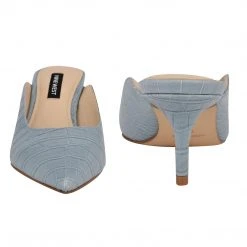 Nine West Angle Pointy Toe Mules Heels