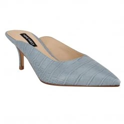 Nine West Angle Pointy Toe Mules Heels