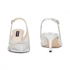 Nine West Metallic Mindset Ash Slingback Pumps 12 Nine West Metallic Mindset Ash Slingback Pumps