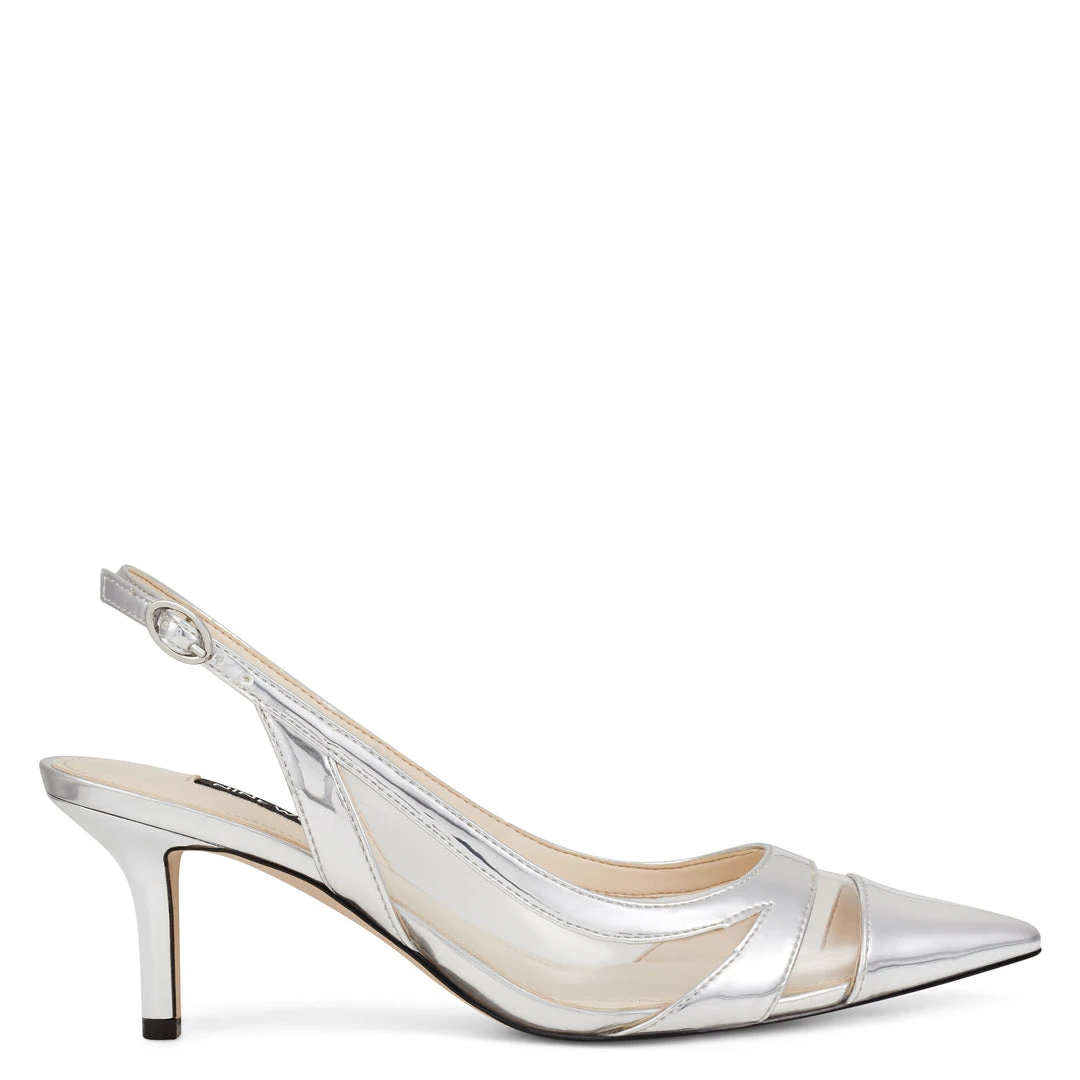 Nine West Metallic Mindset Ash Slingback Pumps 3 Nine West Metallic Mindset Ash Slingback Pumps
