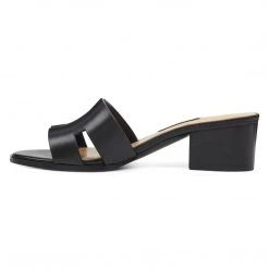Nine West Aubrey Open Toe Slide Sandals Heels