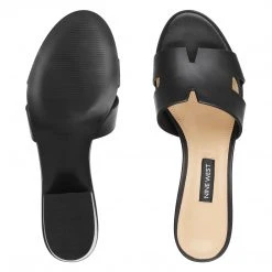 Nine West Aubrey Open Toe Slide Sandals Heels