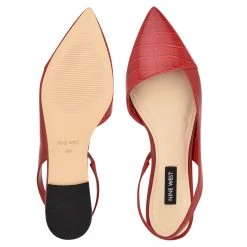 Nine West Color Pop Beads Slingback Pointy Toe Flats 6 Nine West Color Pop Beads Slingback Pointy Toe Flats